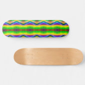 Abstract Geel Groen Blauw Rode Kaap Stripe Persoonlijk Skateboard (Horizontaal)