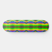 Abstract Geel Groen Blauw Rode Kaap Stripe Persoonlijk Skateboard (Horizontaal)