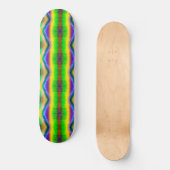Abstract Geel Groen Blauw Rode Kaap Stripe Persoonlijk Skateboard (Voorkant)