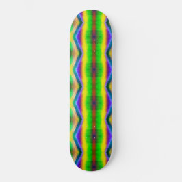 Abstract Geel Groen Blauw Rode Kaap Stripe Persoonlijk Skateboard
