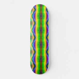 Abstract Geel Groen Blauw Rode Kaap Stripe Persoonlijk Skateboard