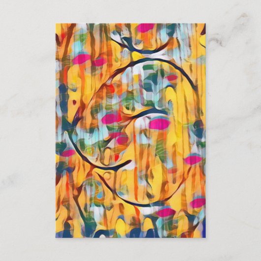 Abstract geel informatiekaartje (Voorkant)