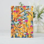 Abstract geel informatiekaartje (Staand voorkant)