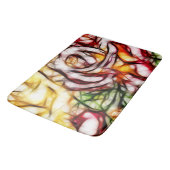Abstract Geel Licht Roos Artistieke Floral Glow Badmat (Gekanteld)