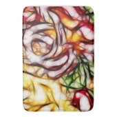 Abstract Geel Licht Roos Artistieke Floral Glow Badmat (Voorkant Verticaal)