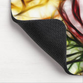 Abstract Geel Licht Roos Artistieke Floral Glow Muismat (Hoek)