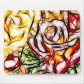 Abstract Geel Licht Roos Artistieke Floral Glow Muismat (Voorkant)