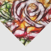 Abstract Geel Licht Roos Artistieke Floral Glow Tissuepapier (Detail)