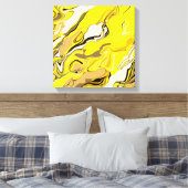 Abstract geel marmerpatroon canvas afdruk (Insitu (Slaapkamer))