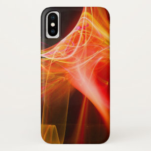 ABSTRACT GEEL ORANJE FRACTALE ZWISSELS iPhone X HOESJE