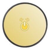 Abstract geel pictogram Hockey Puck (Voorkant)