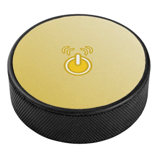 Abstract geel pictogram Hockey Puck (3/4)