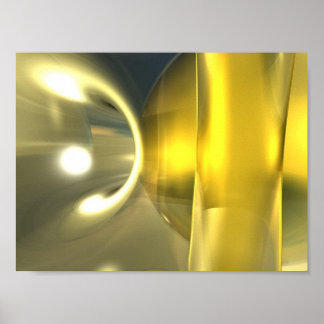 Abstract geel poster
