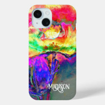 Abstract geel roze waterverf bloemenschilderij