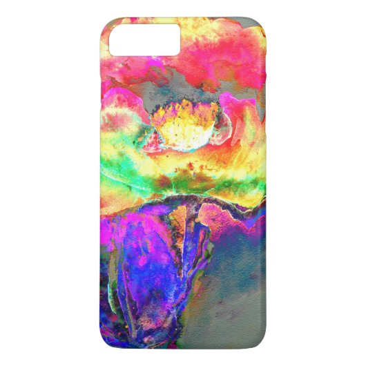 Abstract geel roze waterverf bloemenschilderij Case-Mate iPhone case (Achterkant)