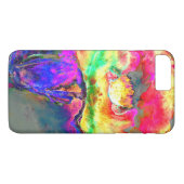 Abstract geel roze waterverf bloemenschilderij Case-Mate iPhone case (Achterkant (Horizontaal))