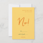 Abstract Geel & Sinaasappel plezier Kleuren Bruilo RSVP Kaartje (Voorkant)