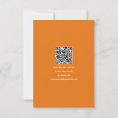 Abstract Geel & Sinaasappel plezier Kleuren Bruilo RSVP Kaartje (Achterkant)