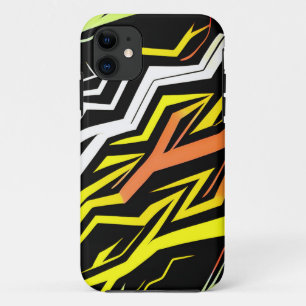 Abstract geel sinaasappel Strepen Case-Mate iPhone Case