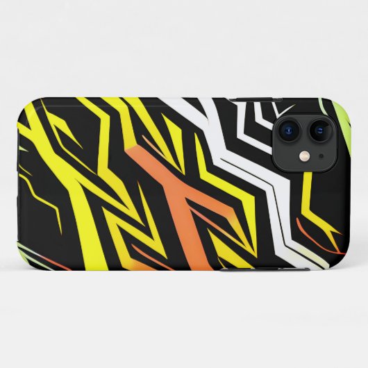 Abstract geel sinaasappel Strepen Case-Mate iPhone Case (Achterkant (horizontaal))