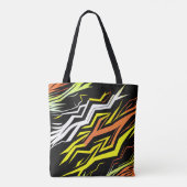 Abstract geel sinaasappel Strepen Tote Bag (Achterkant)