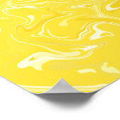 Abstract Geel Vloeistofontwerp Poster (Hoek)