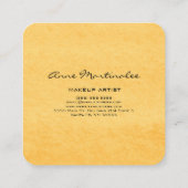 Abstract Geel Waterverf Vierkante Visitekaartje (Achterkant)