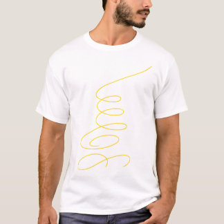 Abstract Geel Wervelend Minimalistisch Grafisch T- T-shirt
