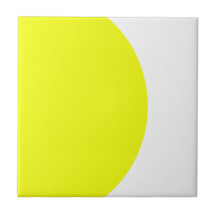 Abstract geel witminimalisme tegeltje
