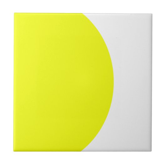 Abstract geel witminimalisme tegeltje (Voorkant)
