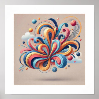 Abstract gefluister poster