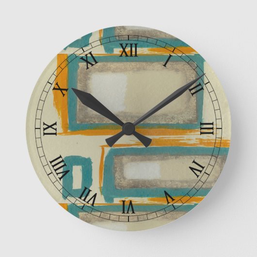Abstract geïnspireerd door Zacht en Vet Rothko Ronde Klok (Voorkant)
