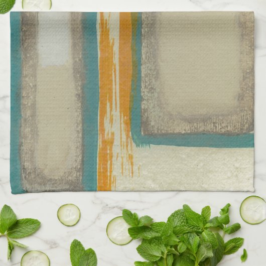 Abstract geïnspireerd door Zacht en Vet Rothko Theedoek (Gevouwen)