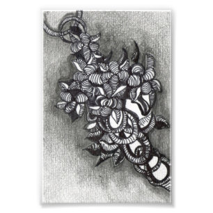 Abstract geïnspireerd. Een cluster van hoeken Foto Afdruk