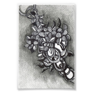 Abstract geïnspireerd. Een cluster van hoeken Foto Afdruk