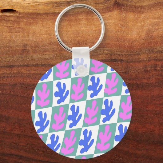 Abstract, geïnspireerd lef Plant gecontroleerd Sleutelhanger (Voorkant)