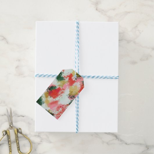 Abstract gejuich cadeaulabel (Met Touw)