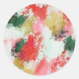 Abstract gejuich ronde sticker
