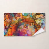 Abstract, gekleurd glas, hedendaags schilderij bad handdoek (Handdoek)