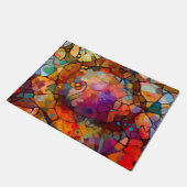 Abstract, gekleurd glas, hedendaags schilderij deurmat (Schuin)