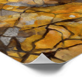 Abstract, gekleurd glas, hedendaags schilderij poster (Hoek)