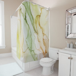 Abstract gekleurd gordijn voor de douche in pastel