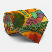 Abstract gekleurd kleurig ontwerp stropdas (Opgerold)