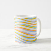 Abstract gekleurd met striping koffiemok (Voorkant rechts)