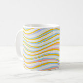 Abstract gekleurd met striping koffiemok (Voorkant links)