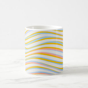 Abstract gekleurd met striping koffiemok