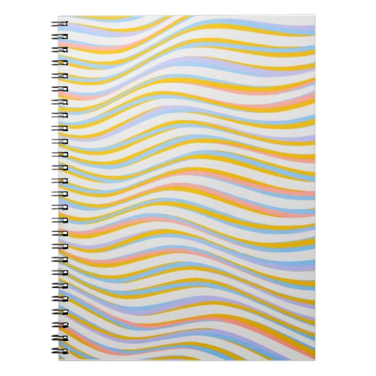 Abstract gekleurd met striping notitieboek (Voorkant)