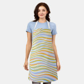 Abstract gekleurd met striping schort (Gedragen)