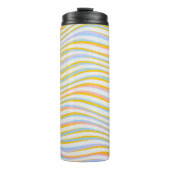 Abstract gekleurd met striping thermosbeker (Voorkant)
