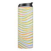 Abstract gekleurd met striping thermosbeker (Gedraaid links)